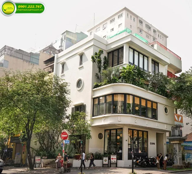 Chăm sóc cây xanh quán cafe L'Usine