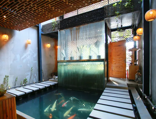 Thi công sân vườn spa