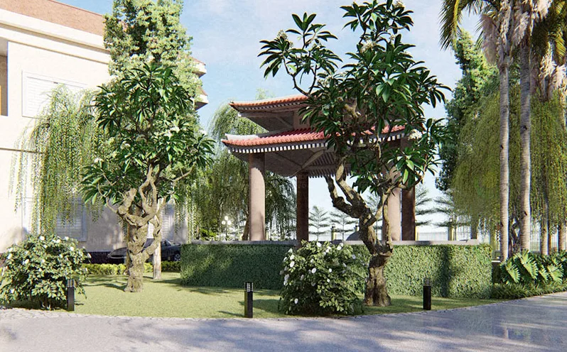 Thiết kế sân vườn biệt thự nghỉ dưỡng