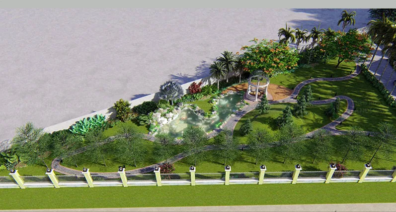 Thiết kế sân vườn biệt thự nghỉ dưỡng