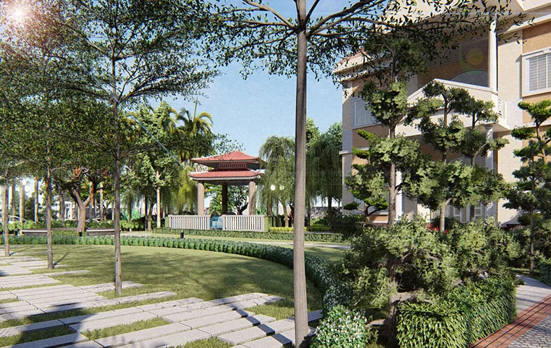 Thiết kế sân vườn biệt thự nghỉ dưỡng