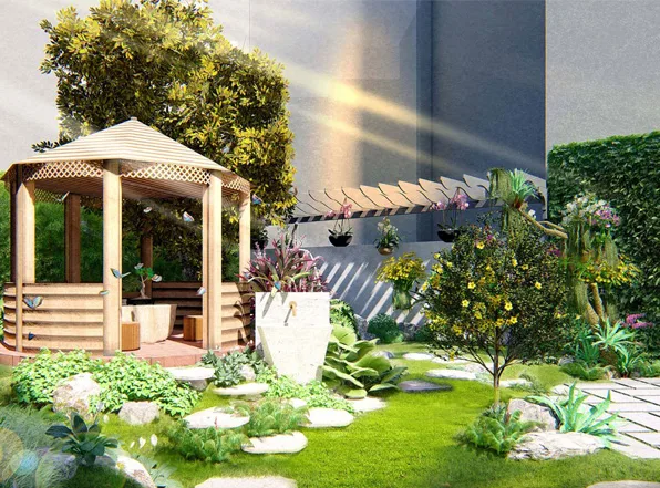 Thiết kế sân vườn nhà phố