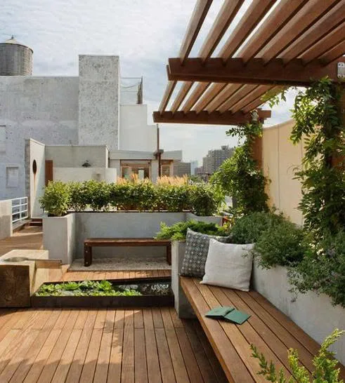 Thiết kế sân vườn tầng thượng