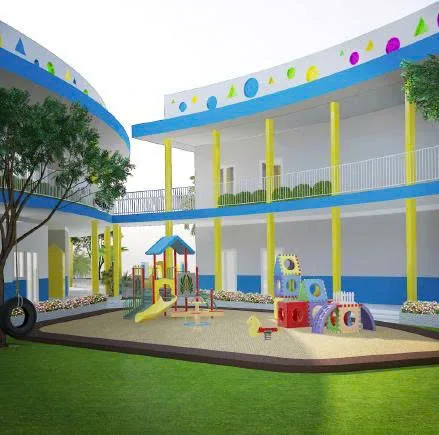 Thiết kế thi công cảnh quan trường mầm non Blue Sky