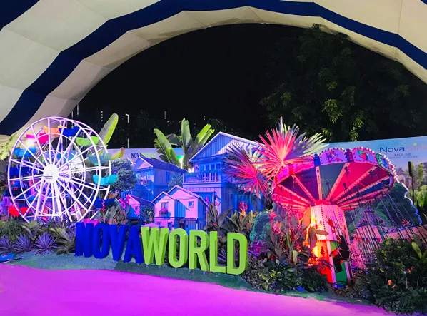 Thiết kế thi công mảng xanh trang trí sự kiện Novaland Expo 2019