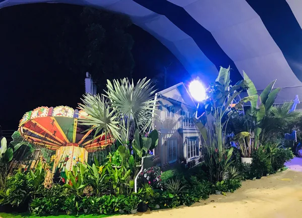 Thiết kế thi công mảng xanh trang trí sự kiện Novaland Expo 2019