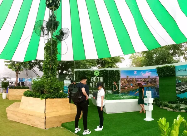 Thiết kế thi công mảng xanh trang trí sự kiện Novaland Expo 2019