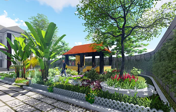Thiết kế thi công sân vườn biệt thự tại Bình Dương