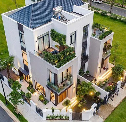 Thiết kế thi công sân vườn nhà phố - Nhà Mẫu Aqua City Biên Hòa