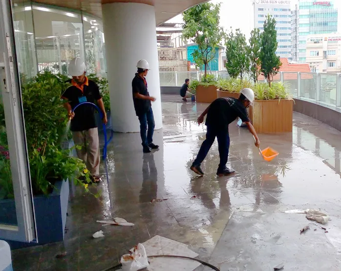 Thiết kế thi công vườn trên mái khu dân cư