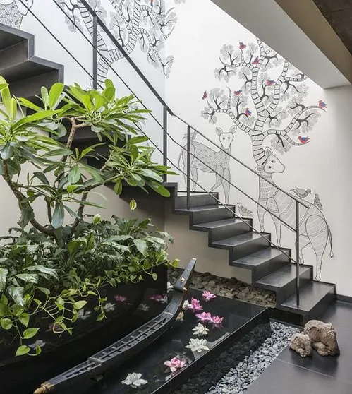 Tiểu cảnh sân vườn nhà ống